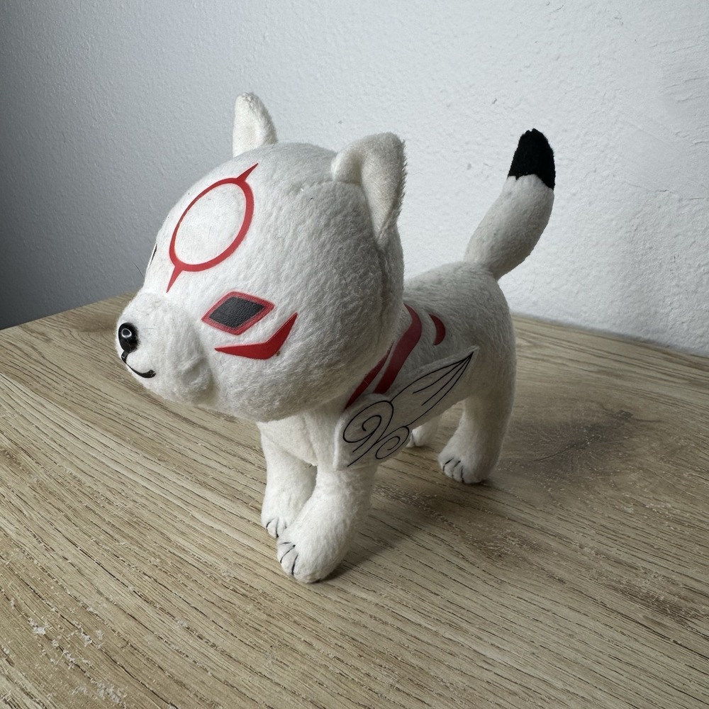 Okami Den Chibiterasu Amaterasu 8" Plush Toy Capcom Dog Stuffed‎ Animal Nintendo
